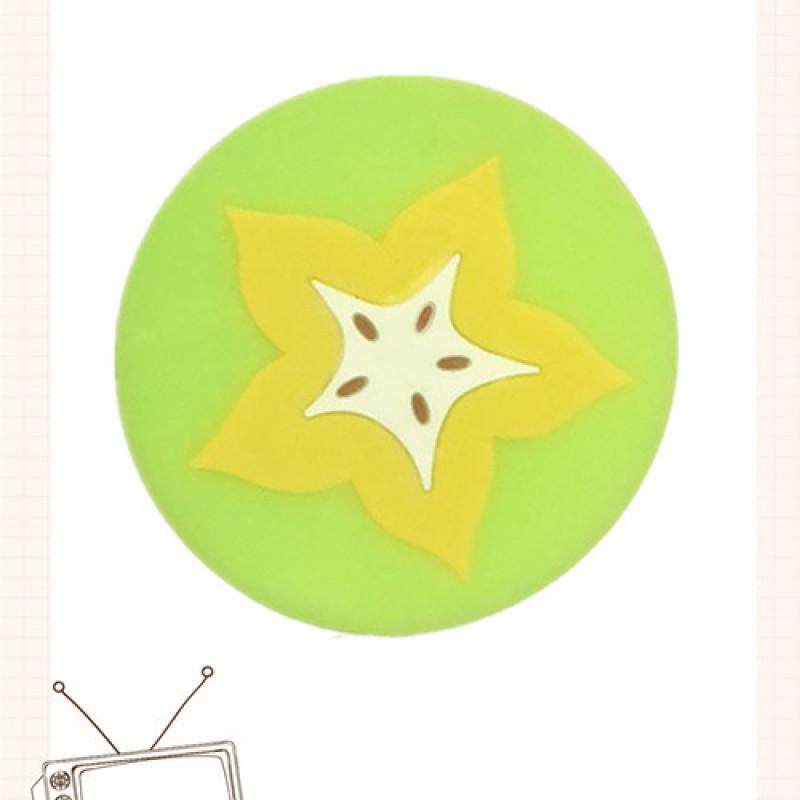 Colorful Jelly Color Coaster Silicone Fruit Shape Coaster Creative Non-slip Insulation Pad Tea Coaster Anti-scald