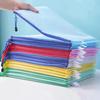 File Bag, Grid Bag, Transparent Thickened Archive Zipper Bag, Document Bag, Office Invoice Bag