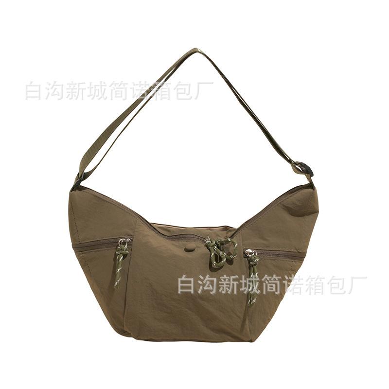 Small Bag Women's Cloth Bag 2025 New Korean Version One-shoulder Messenger Bag Casual Solid Color Foreign Style Women's Texture Dumpling Bag