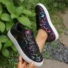Fashion 2025 New Fashion Flat Sneakers for Women, Thick-soled, Graffiti Color-blocking Casual Single Shoes Zapatos De Mujer