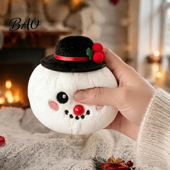 Dumpling Sensory Toy with Steamer Christmas Plush Stress Relief Toy, Santa Claus Snowman Reindeer Themed Fidget Toys Steamed Bun Squeeze Relaxation