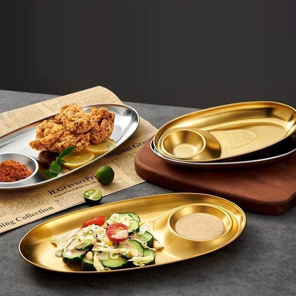 Heat Resistant Dinner Tray Rust Resistant Dinner Plate New Snack Dish Home Kitchen
