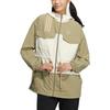 adidas Neo FW22 Лоскутная куртка с капюшоном на молнии и принтом логотипа Женские куртки цвета хаки HM2023