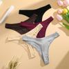 5 шт./компл. хлопковое комфортное нижнее белье для женщин, сексуальные дышащие стринги с низкой талией для девочек, однотонные спортивные трусики, эластичное нижнее белье-стринги