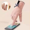 Anti-slip Plush Driving Gloves Bowknot Elasticity Soft Gloves Gift Winter Women Gloves  Snowboard