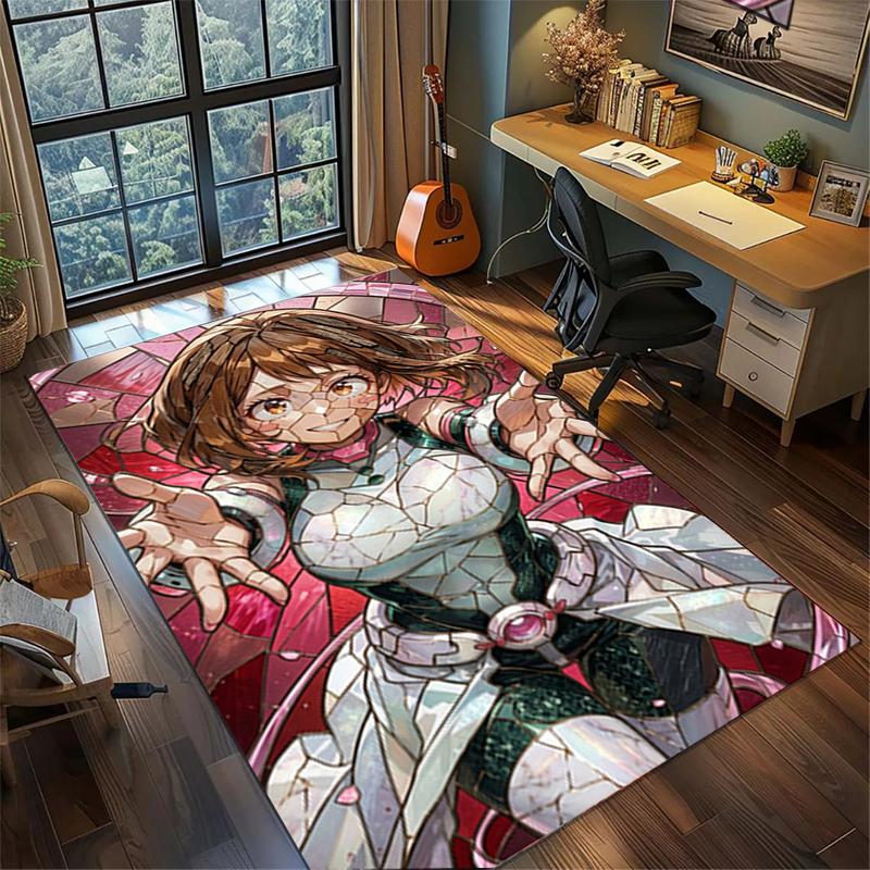 My Hero Academia Decor Rug Large Area Non Slip Washable Carpet Gamer Room Bedroom Mat