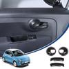 Hcilloend Interior Steering Wheel Panels for New Fiat 500 Door Handle Luxury Interior Steering Wheel Scratch Scratch Stain Easy Carbon Fiber Interior