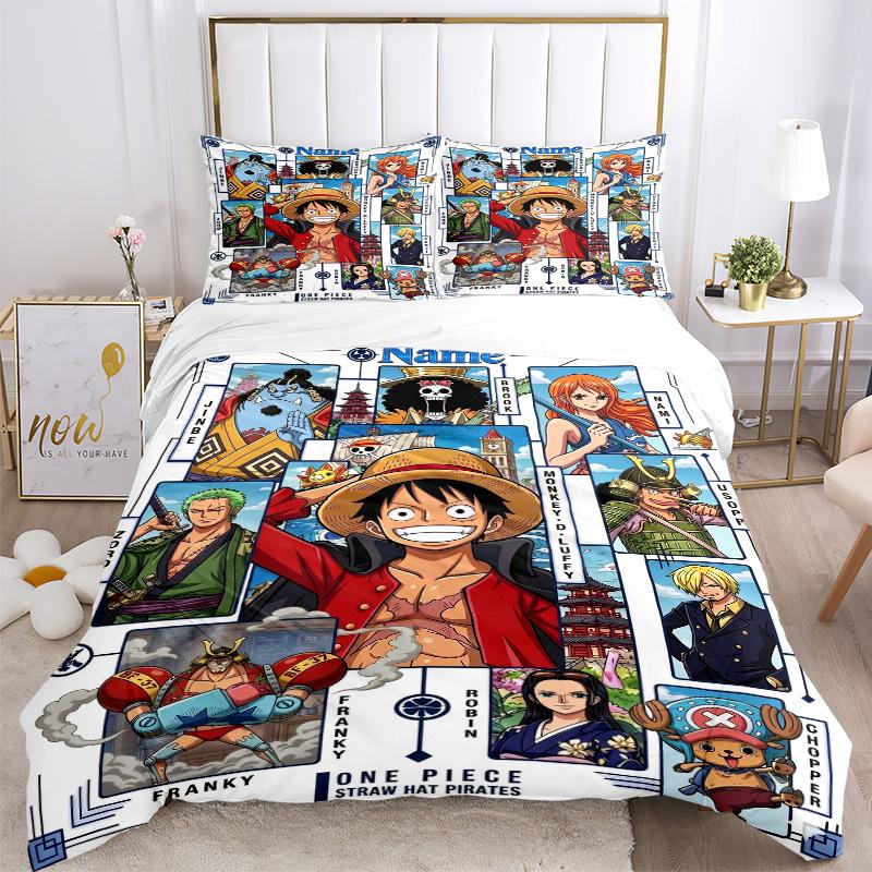 Custom O-One Piece Bedding 3 Piece Set HD Print Duvet Cover Pillowcases for Teens Adult Bedroom Decoration Christmas Gift
