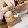 Thick-soled Snow Boots Increase the Height of Women's New Autumn and Winter Velvet Bread Shoes Warm Cotton Shoes