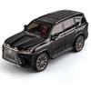 1/24 Lexus LX600 SUV Alloy Car Model Sound and Light Pull Back Children's Toy Collectibles Birthday Gift