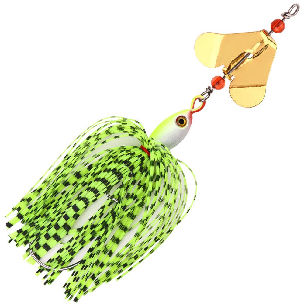 1pc 13.5cm 20g Jig Spinner Bait Fishing Lure Pinwheel Blade Chatter Bait Dancer Buzzbait 3/0 Fishing Hook For Bass Pike