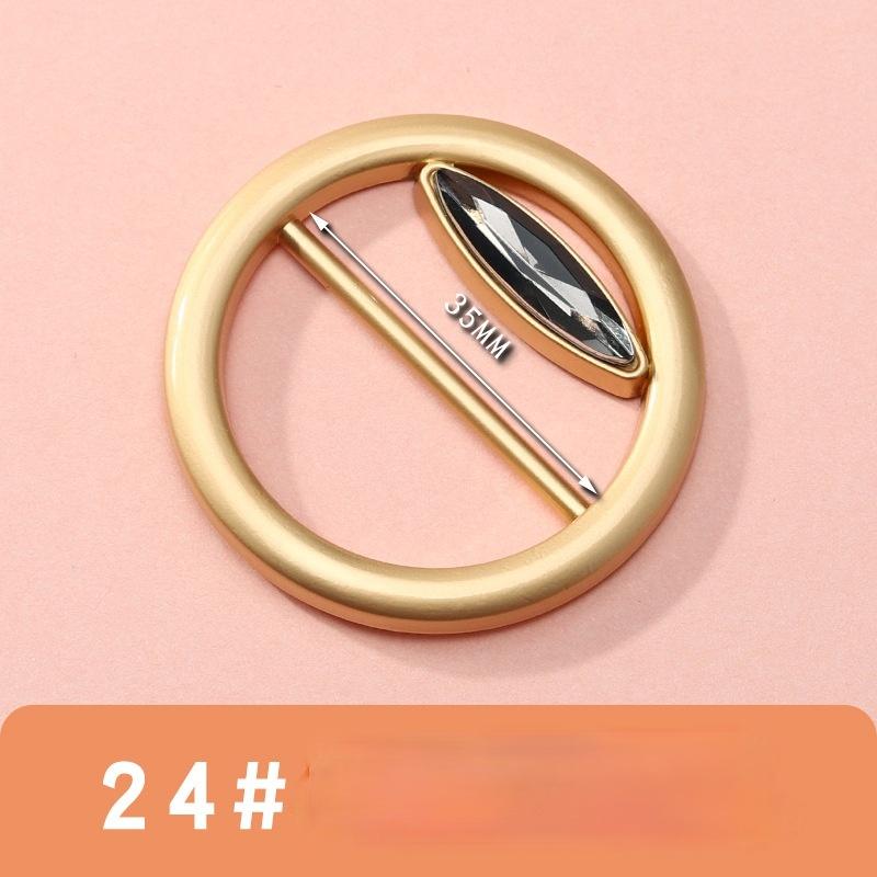 Элегантная футболка круглой формы, зажимы для футболок, пряжки для шарфа, зажим для футболки, кольцо для одежды, угловые завязанные пряжки, внутренний диаметр 29-35 мм