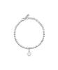 Steel Four Leaf Bracelet With Clear Crystal LPS05ARR70 For Women