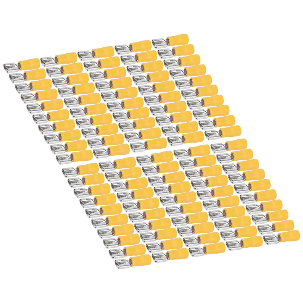 100 шт. Изолированный проводной терминал гнездо лопатка электрический обжимной соединитель для AWG 12?10 4?6мм2