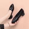 Модные женские туфли на высоком каблуке Модные туфли-лодочки Женские туфли с острым носком Мягкая кожа Повседневные туфли-одиночки Удобные туфли на толстом каблуке для мам