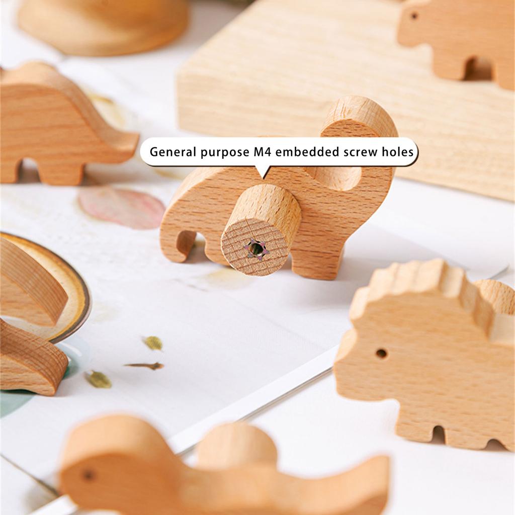 Деревянная ручка для шкафа в форме динозавра, ручка для ящика шкафа, декоративная ручка для мебели для комнаты девочки и мальчика