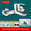 Bathroom Pressurized Shower Faucet Mixer Valve Cold and Hot Water Tap for Bathtub Anti-Leak Design Durable Bathroom Tap