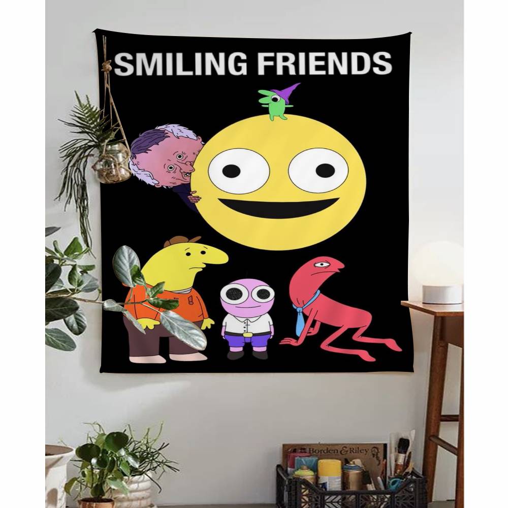 anime Smiling Friends DIY Wall Tapestry for Living Room Home Dorm Decor Wall Art Decor