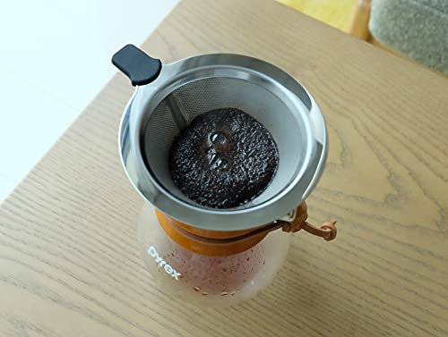 Pyrex CP-8535 Coffee Server, 400ml, Natural, with Stainless Steel Filter