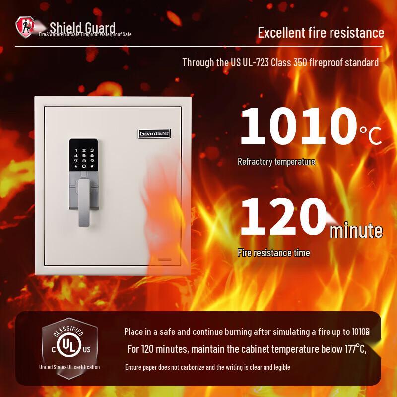 GUARDA UL Certified Fireproof & Waterproof Home Safe
