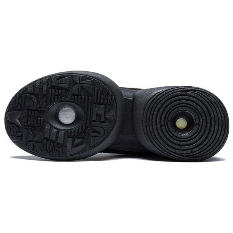 Li Ning CF Flow Series Trendy Non-Slip Wear-Resistant High-Top Sports Casual Shoes Unisex Sneakers Black AGLS256-1