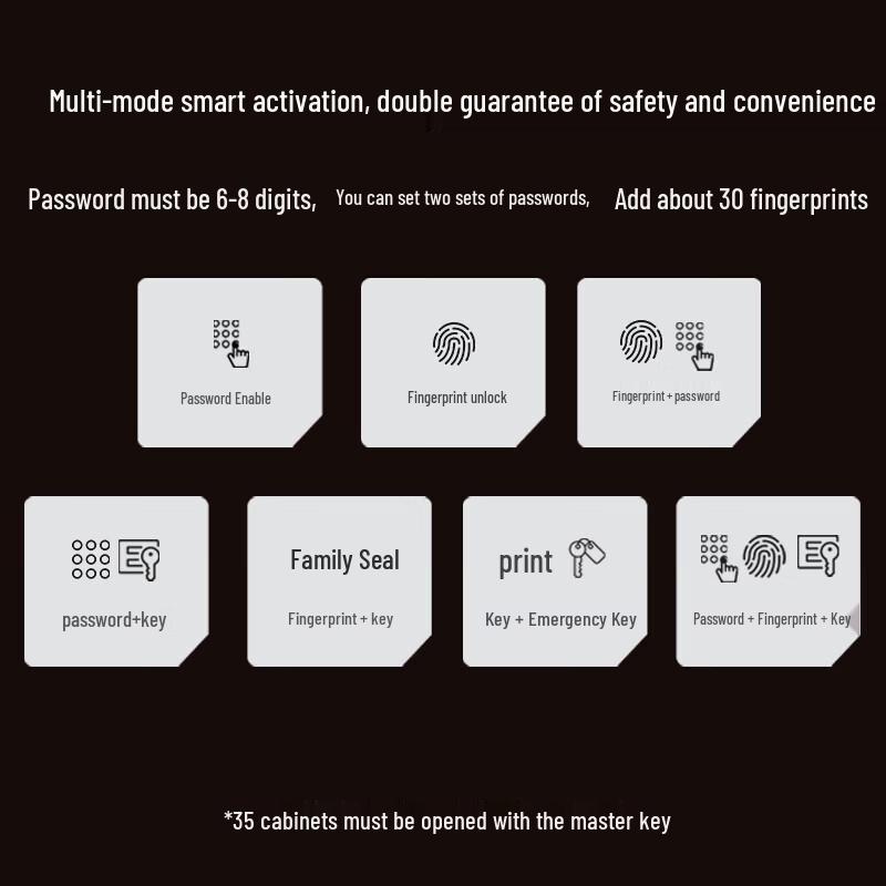Tiger Home Security Safe - 78cm Fingerprint & Password Model