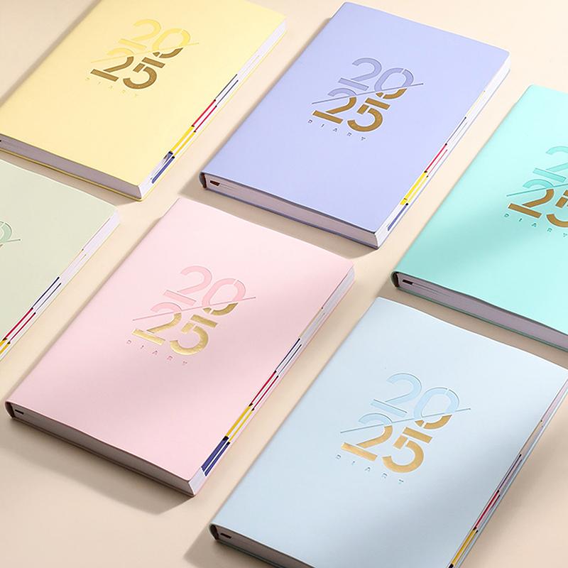 Янв 2025 - Дек 2025 Планировщик Блокнот A5 Повестка дня Испанский Внутренний 80Gsm Ежемесячно/Еженедельно/Ежедневно Школьные Принадлежности Канцелярские Товары