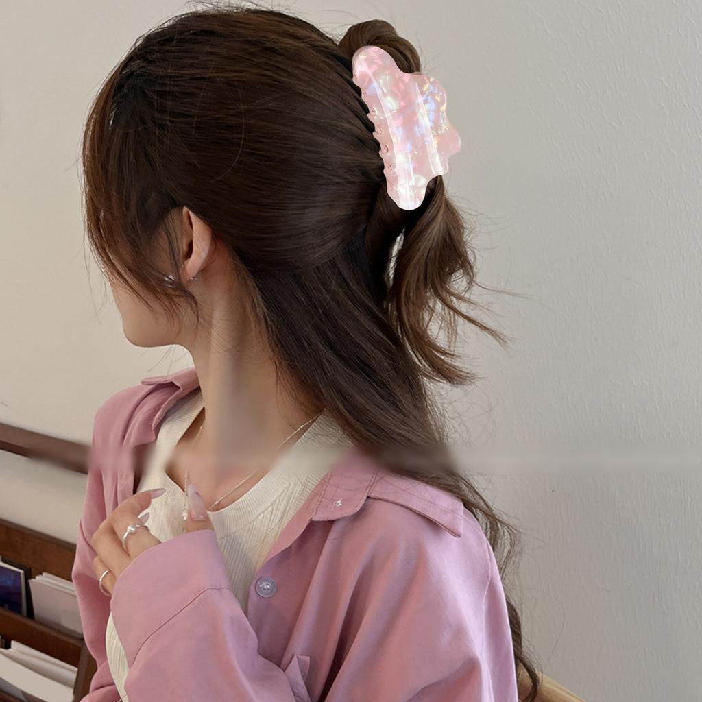 Aesthetic Hair Claw Clip Shimmering Hair Shaping Jaw Clip Ponytail Holder Spring Clamp for Female Various Hairstyles