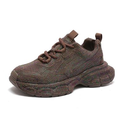 2024 Новая платформа Вулканизированная обувь Женская Удобная Высококачественная Полная Дрель Париж Кроссовки Женская Модная Повседневная Спортивная Обувь