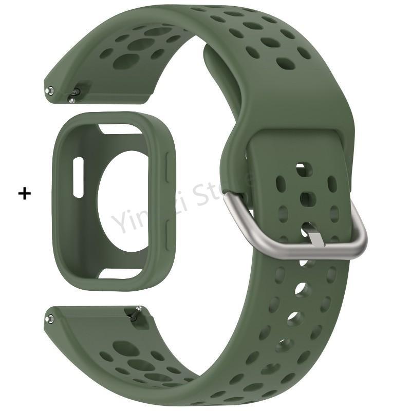 Чехол + Официальный мягкий силиконовый ремешок для умных часов Amazfit Bip 6 Замена для браслета Huami Amazfit Bip6 Аксессуары