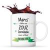 Mug - Thank You Zouz - Unforgettable - Porcelain - 325 Ml - Dishwasher Safe