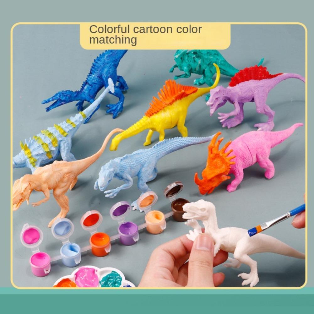 Cartoon Dinosaur DIY Painting Animal Dinosaur Doll Hand-made Graffiti Dinosaur Art Supplies