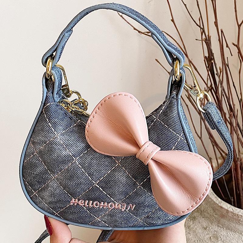 Мини сумка кроссбоди с бантом, Модная, Простая и Стильная, Повседневная ромбовидная сумка на одно плечо