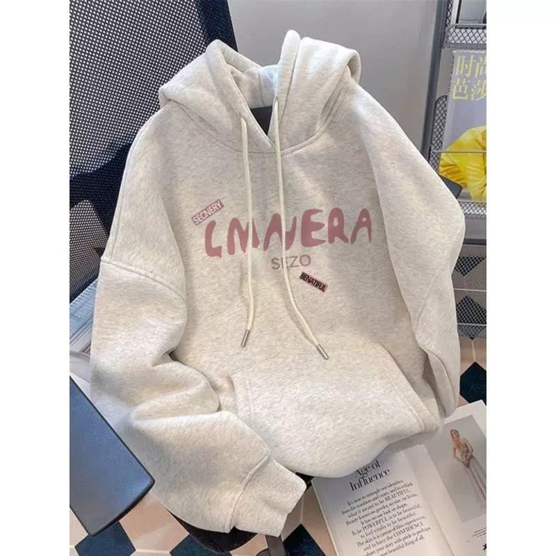 Hooded Sweatshirt Autumn and Winter Hoodies Plus Size Women's Hoodie Couple Padded Thickened Top