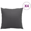 VidaXL Coussins de canapé lot de 4 anthracite 60x60 cm tissu 360403