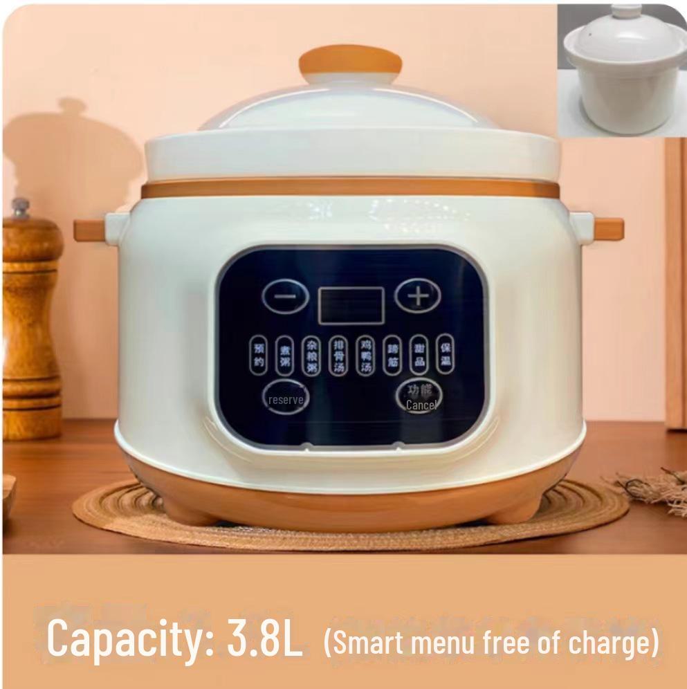 Многофункциональная электрическая кастрюля для каши и супа - керамическая мини с таймером и функцией записи на прием