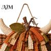 Seasonal Handmade Wall Hanging Highland Cow Pumpkin Patchwork Kit, Fabric Autumn DIY Sewing Project Craft Kit for Beginners, Home Farmhouse Decoration