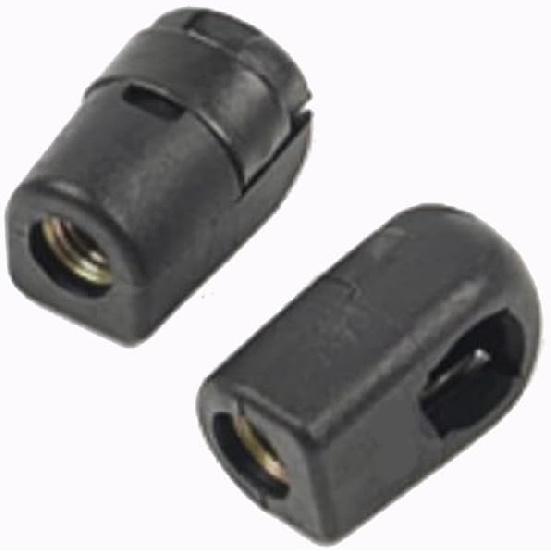 Gas Strut Nylon End Fittings fit for 10mm Ball Stud M6 Female Thread Straight Detachable Shock Lift Jiont Connector, Pack of 4 (Black)