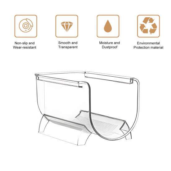 Органайзер для бутылок с водой для кладовой, штабелируемый держатель для стаканов для кухонных шкафов, прозрачный