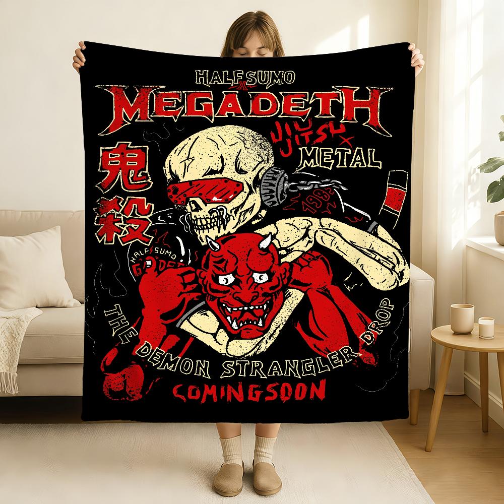 Плед M Megadeth S Мягкий и приятный для кожи Для дивана Кровати Дремоты Покрывало Всесезонное Одеяло