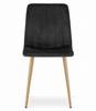 LAVA chair - black velvet / wood color legs x 3