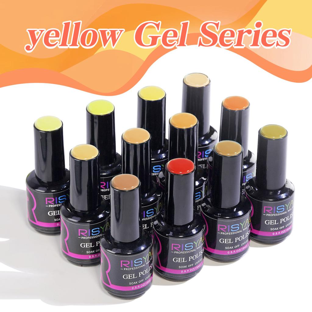 Желтый гель-лак для ногтей