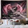 Ethereal pink Angelic skull Printed Tapestry, Wall Hanging,Livingroom, dormitory, Large Wall Decor, Fabric Decor Fan Birthday Gifts