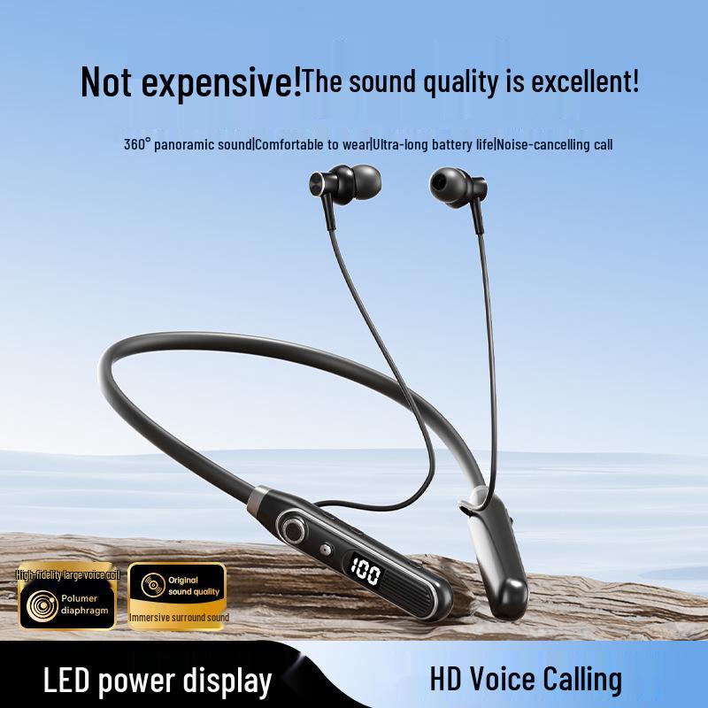 Беспроводные наушники-ожерелье с шумоподавлением, влагозащитой и длительным временем работы от аккумулятора