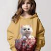 3D Lovely Kitty Print Hoodies For Girls Весна Осень Рождественский Подарок