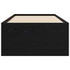 Bed Frame with Storage Black Oak 80 x 200 cm