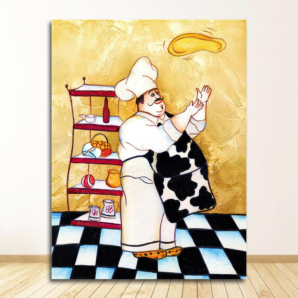 Кофейня холст украшение дома без рамки мультфильм аниме ресторан живопись пекарня повар плакат кухня настенная живопись печать картина
