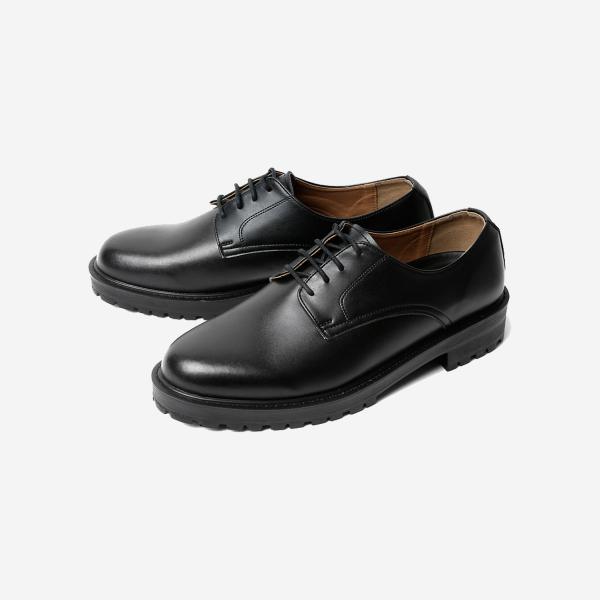 Customade 4.5cm Cowhide Plain Toe Commando Derby comfort-CR0004