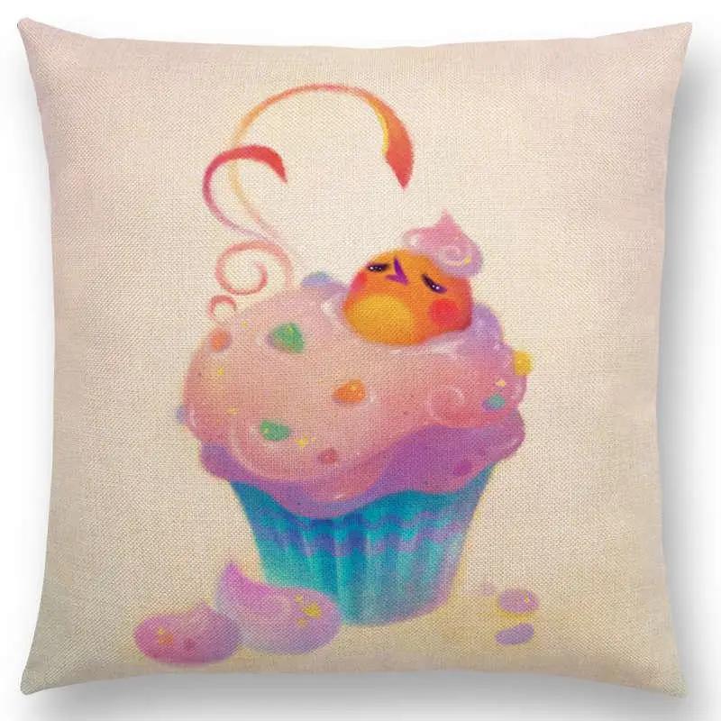 Супер милый мультяшный животный иглобрюх чехол для подушки, прекрасная птица, милое гнездо, интересная рыба, кошка, лягушка, лиса, наволочка для диванной подушки, Огар