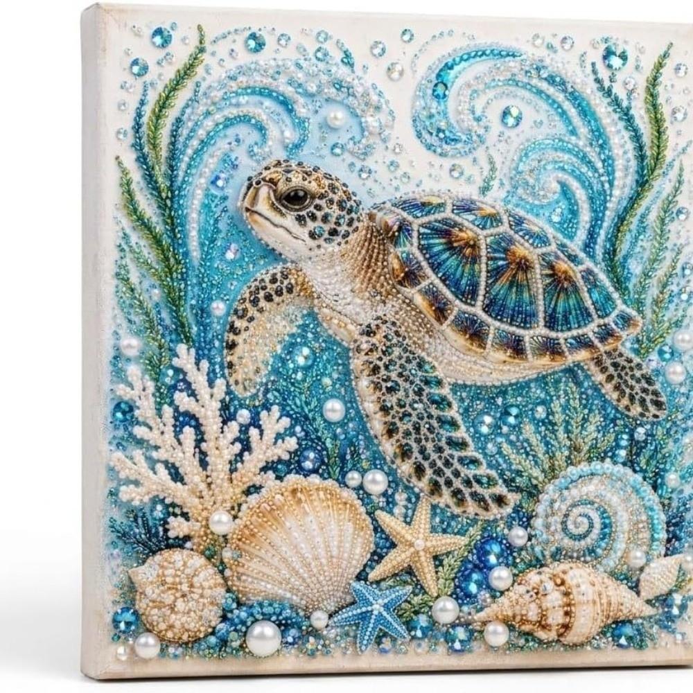 Coastal Style Octopus DIY Pearl Painting Kit Sparkling Pearl  Painting  Beginners